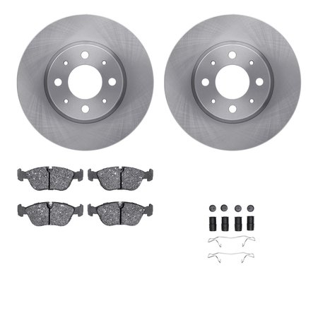 DYNAMIC FRICTION CO 6612-27079, Rotors with 5000 Euro Ceramic Brake Pads includes Hardware 6612-27079